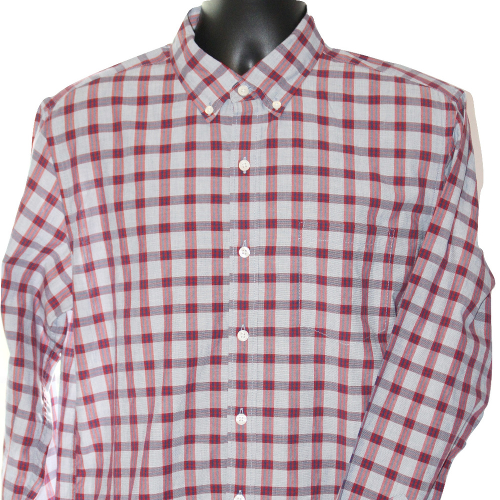 J. Crew Shirt Button Front Sz Lg Plaid Nice!